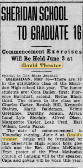 Gould Theater - May 16 1930